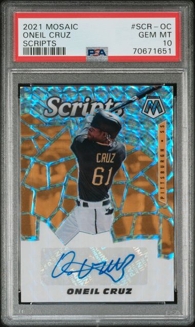 2021 Panini Mosaic #SCR-OC Scripts Oneil Cruz front