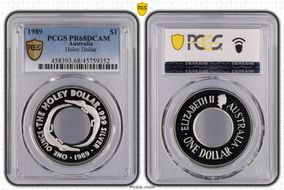 1989 $1 Holey Dollar PR68DCAM
