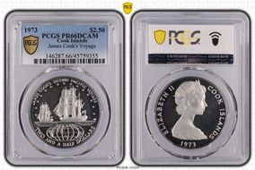 1973 $2.50 James Cook's Voyage PR66DCAM