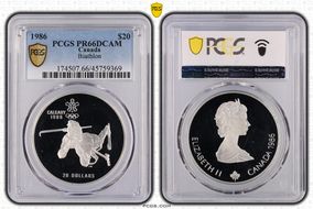 1986 $20 Biathlon PR66DCAM