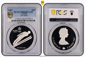 1987 $20 Ski-Jump PR66DCAM