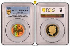 2004 $1 Holographic Kangaroos PR69DCAM