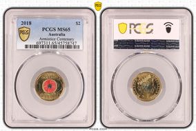 2018 $2 Armistice Centenary Colorized MS65