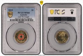 2015 $2 Lest We Forget Colorized MS66