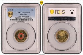 2015 $2 Lest We Forget Colorized MS65