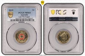 2015 $2 Lest We Forget Colorized MS64