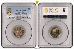 2018 $2 Queen's Coronation Colorized 30th Ann. $2 Coin MS68