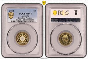 2022 $2 Frontline Workers Colorized MS68