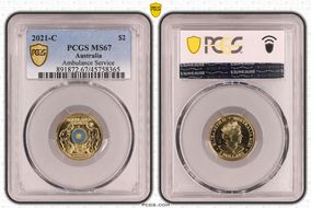 2021-C $2 Ambulance Service Colorized MS67