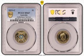 2021-C $2 Ambulance Service Colorized MS67