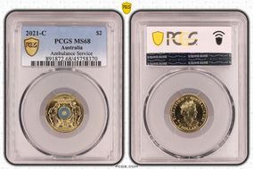 2021-C $2 Ambulance Service Colorized MS68