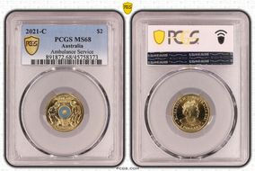 2021-C $2 Ambulance Service Colorized MS68