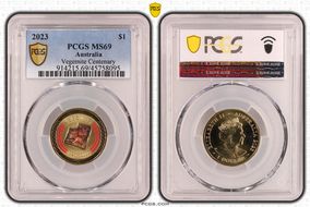 2023 $1 Vegemite Centenary Colorized MS69