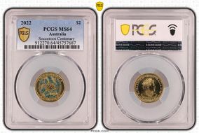 2022 $2 Socceroos Centenary MS64