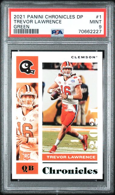 2021 Panini Chronicles Green #1 Trevor Lawrence front