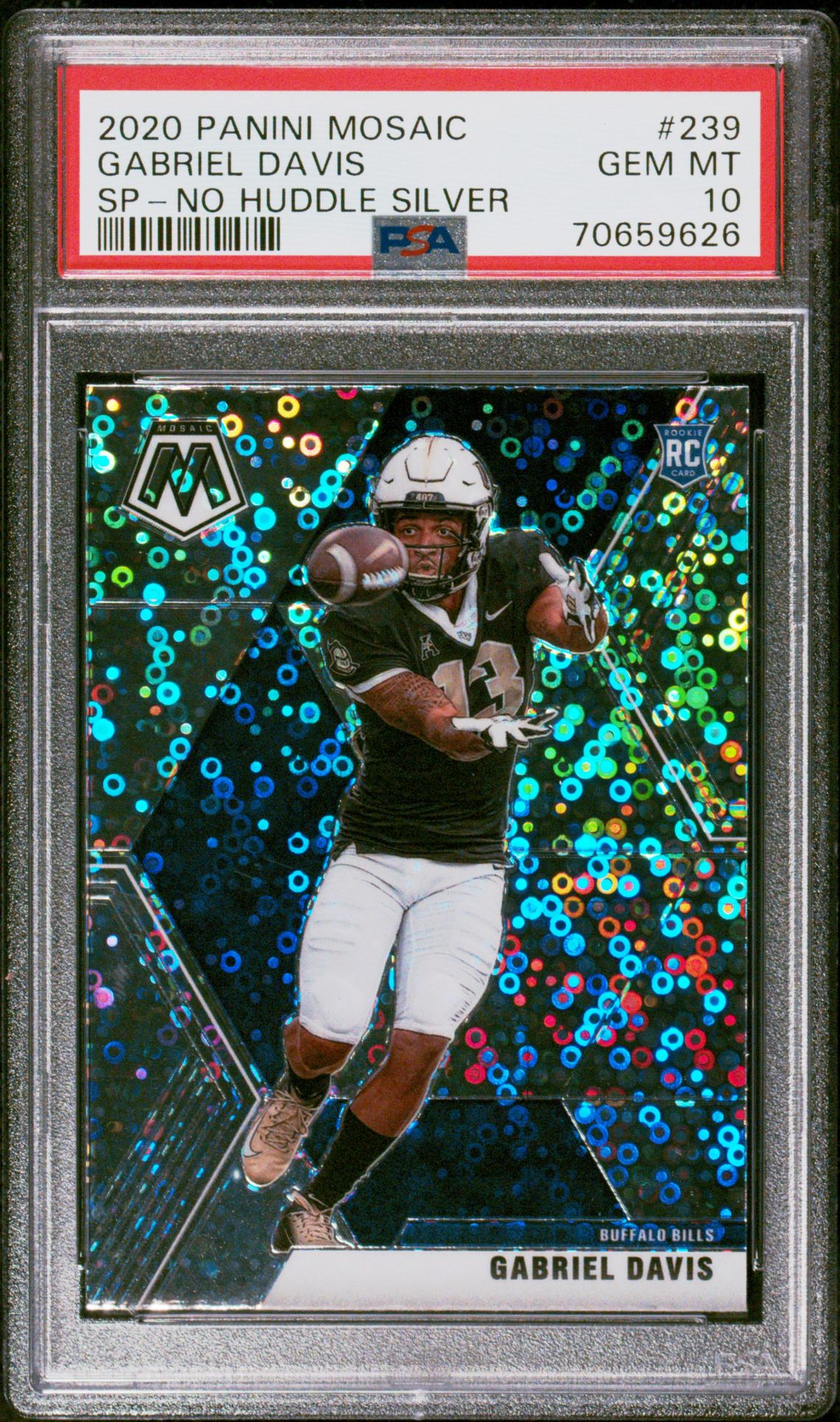 2020 Panini PANINI MOSAIC SP-NO HUDDLE SILVER #239 Gabriel Davis front