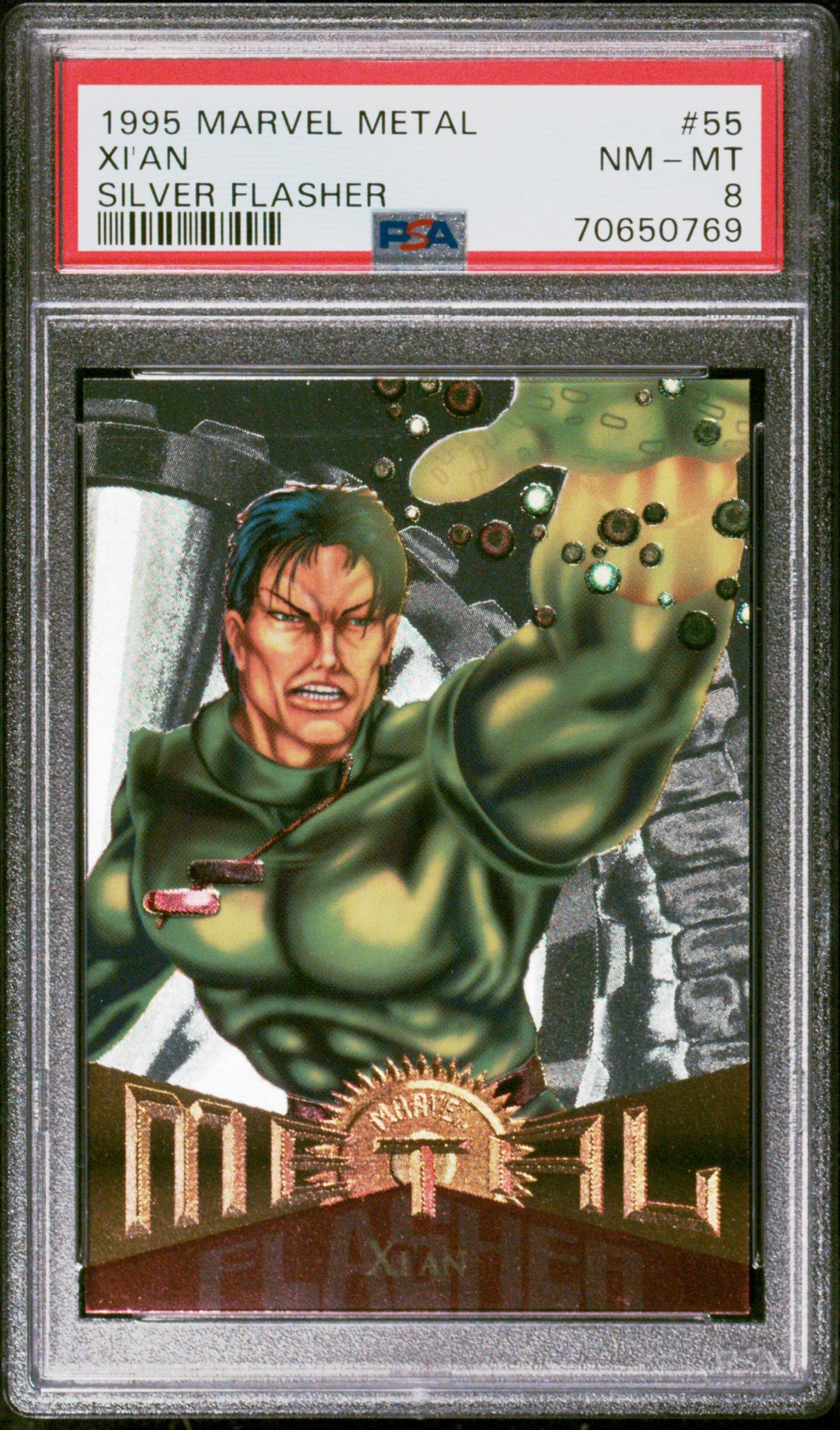 1995 Fleer MARVEL METAL Silver #55 Xi'An front