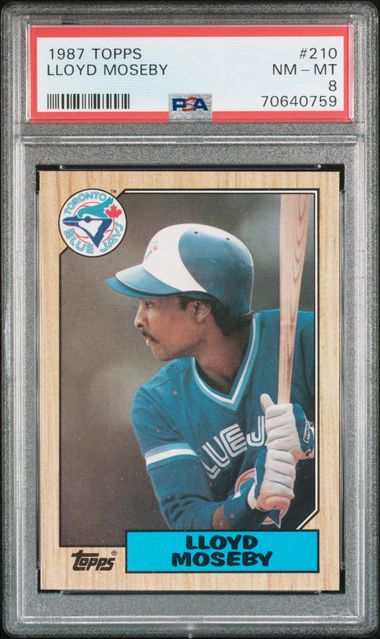 1987 Topps 210 Lloyd Moseby – PSA NM-MT 8 on Goldin Auctions