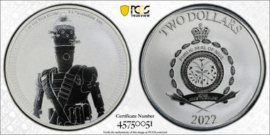 2022 $2 Mandalorian - IG-11 Star Wars First Strike MS70