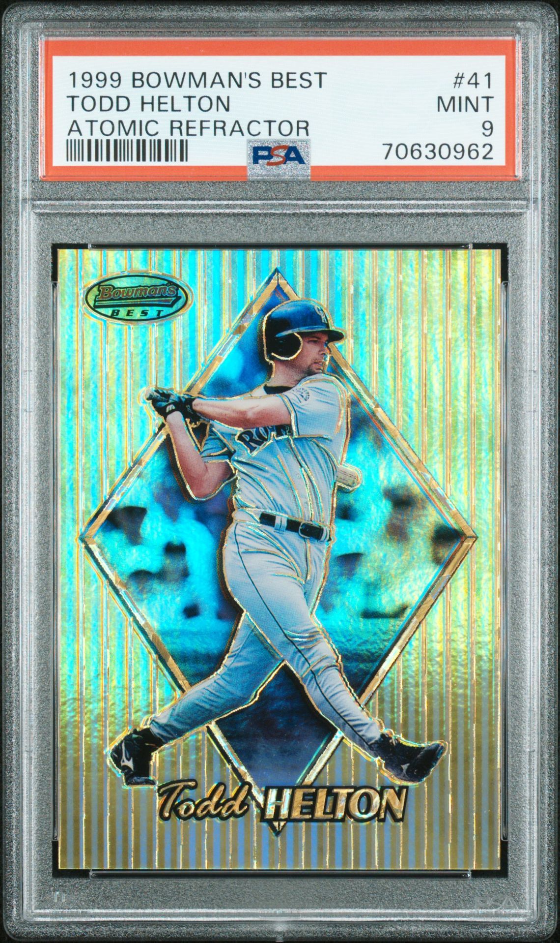 1999 Bowman BOWMAN'S BEST Atomic Refractor #41 Todd Helton front