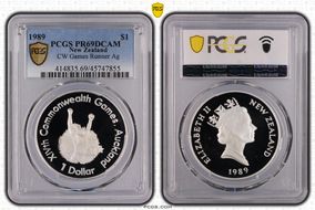1989 $1 CW Games Runner KM-67a  Ag PR69DCAM