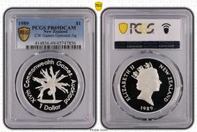 1989 $1 CW Games Gymnast Ag PR69DCAM