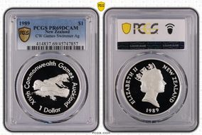 1989 $1 CW Games Swimmer Ag PR69DCAM