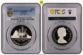 1987 S$1 John Davis PR66DCAM