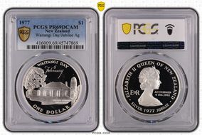 1977 $1 Waitangi Day/Jubilee Ag PR69DCAM