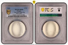 2001 1 Fr The Last Franc/Ag KM-1290 SP69