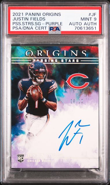 2021 Panini Origins Rookie Jumbo Jersey Auto Orange JUSTIN FIELDS BEARS /75