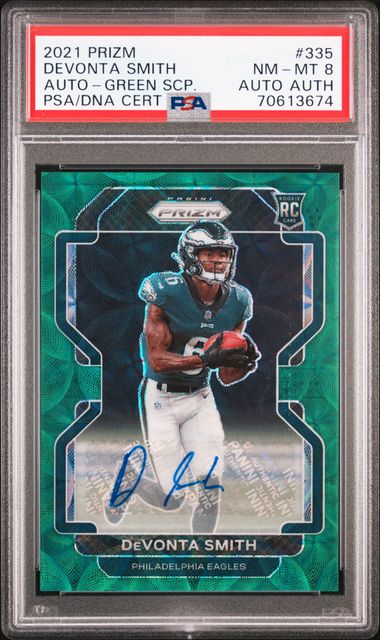 DeVonta Smith Philadelphia Eagles Autographed 2021 Panini Prizm