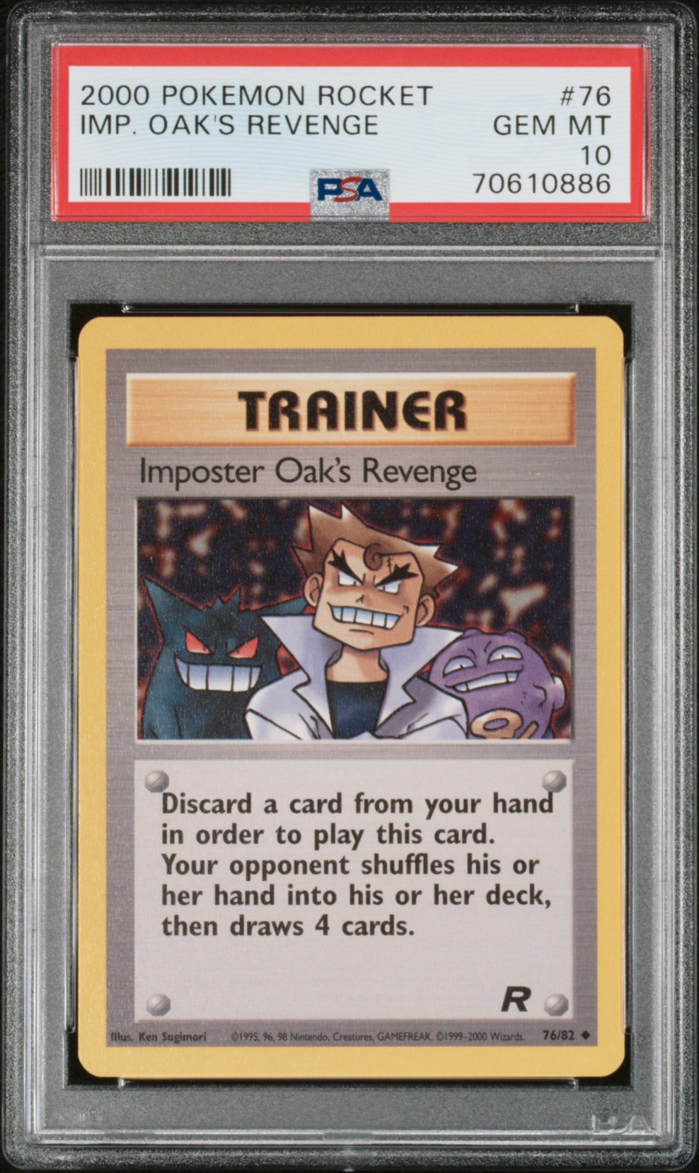 2000 Pokemon Team Rocket #76 Imposter Oak's Revenge – PSA GEM MT 10