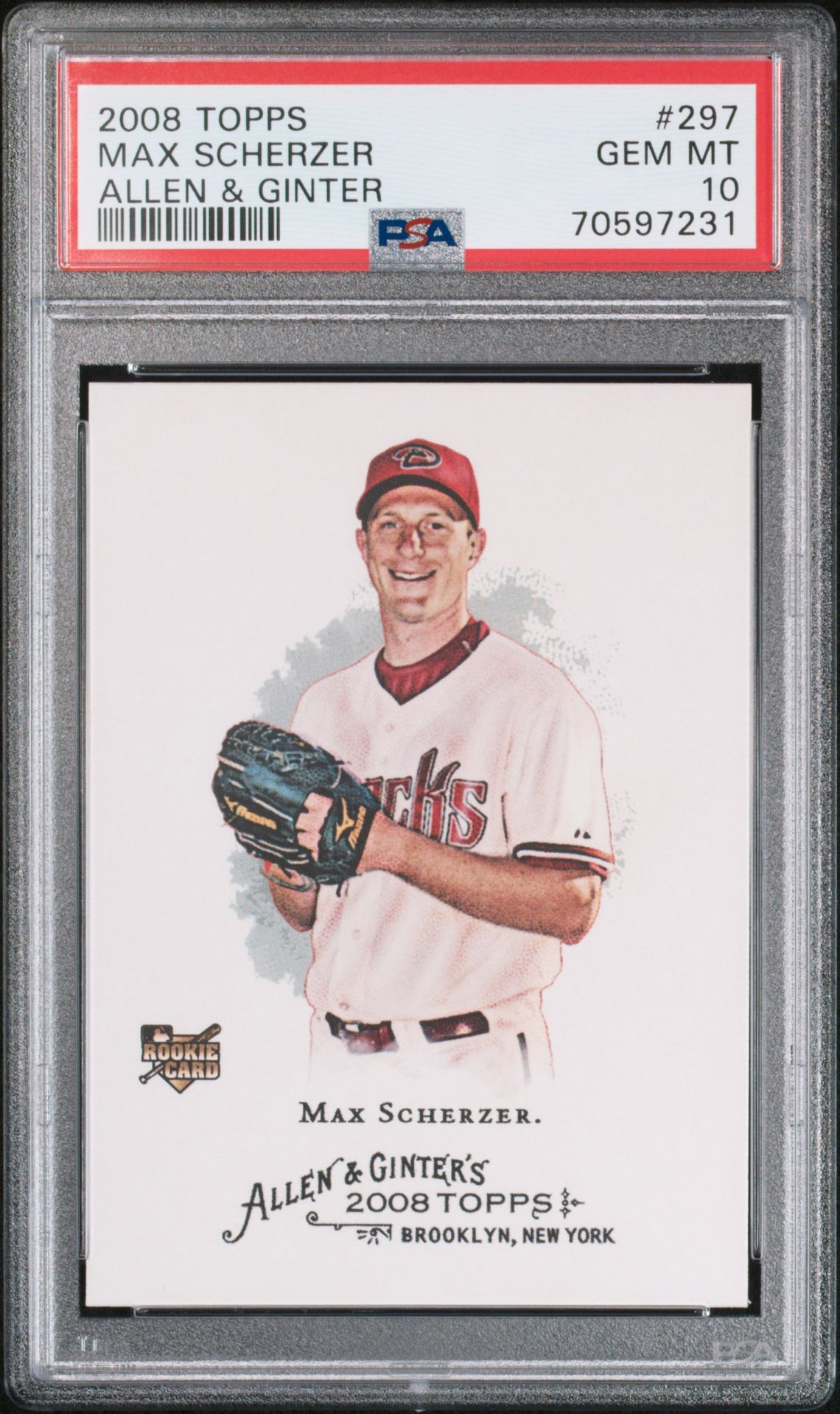 2008 Topps TOPPS ALLEN & GINTER #297 Max Scherzer front