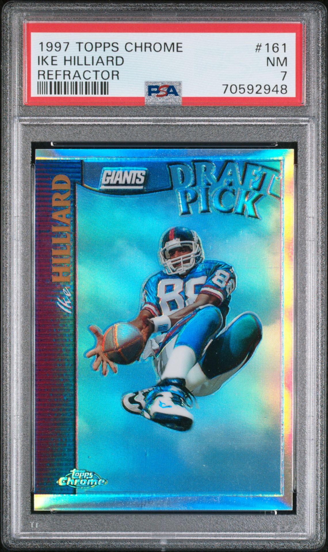 1997 Topps Chrome Ike Hilliard #161 (Refractor) Nm 7 front