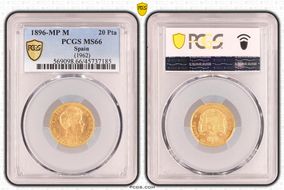 1896-MP M 20 Pta (1962) MS66