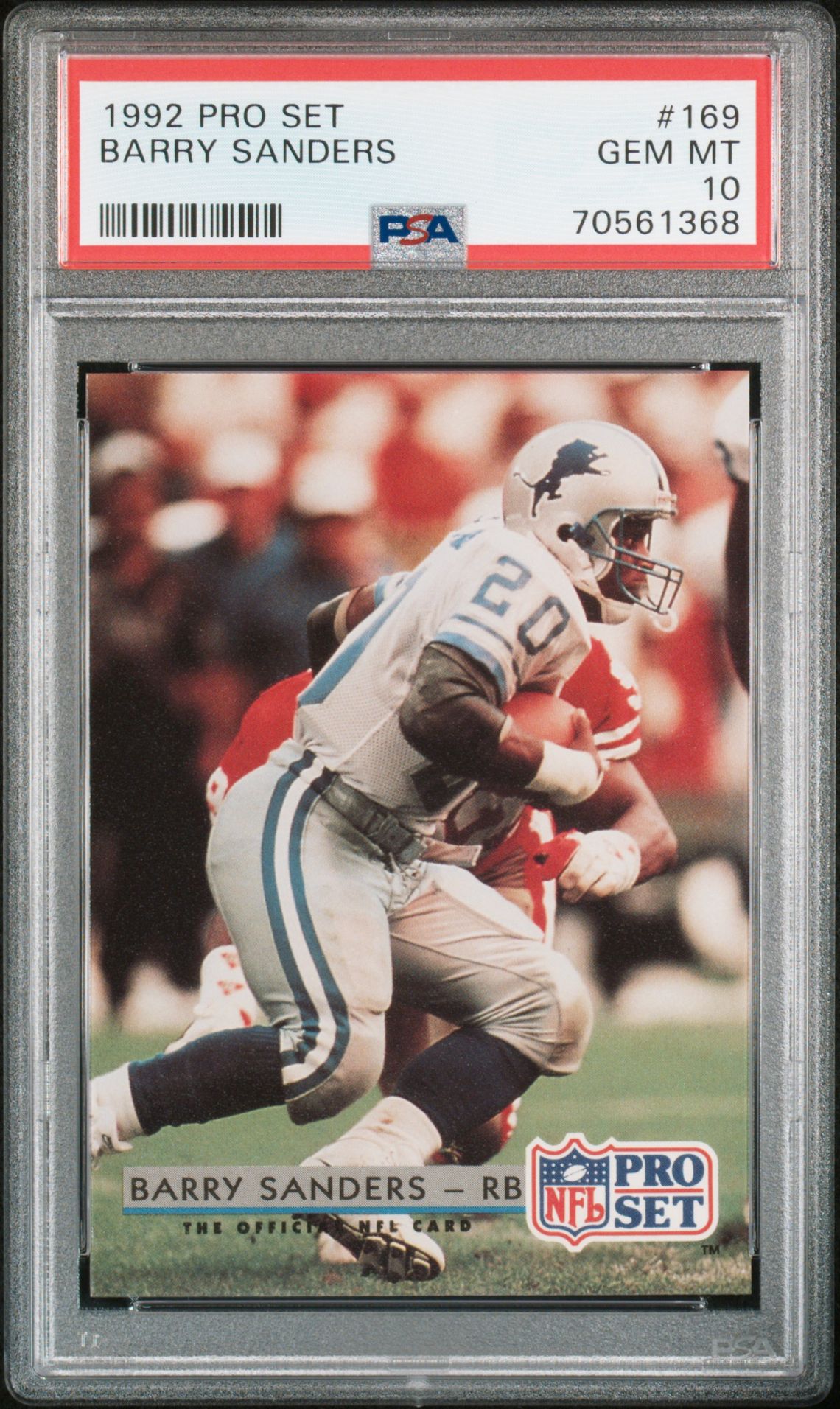 1992 PRO SET #169 Barry Sanders front