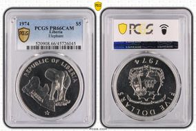 1974 $5 Elephant PR66CAM