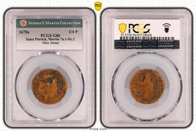 1670s NJ 1/4P Saint Patrick, Martin 7a.1-Dc.2 G6BN