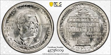 1948-D 50C Booker T. Washington MS66
