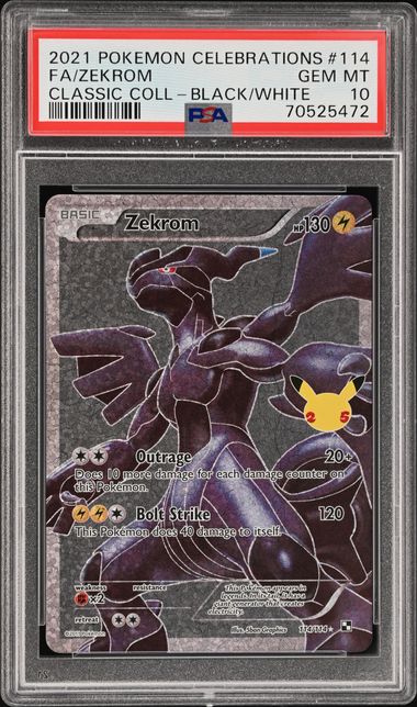 Zekrom 2021 Pokemon Celebrations Classic Collection Confetti Holofoil #114