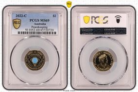 2022-C $2 Peacekeeping Colorized MS69