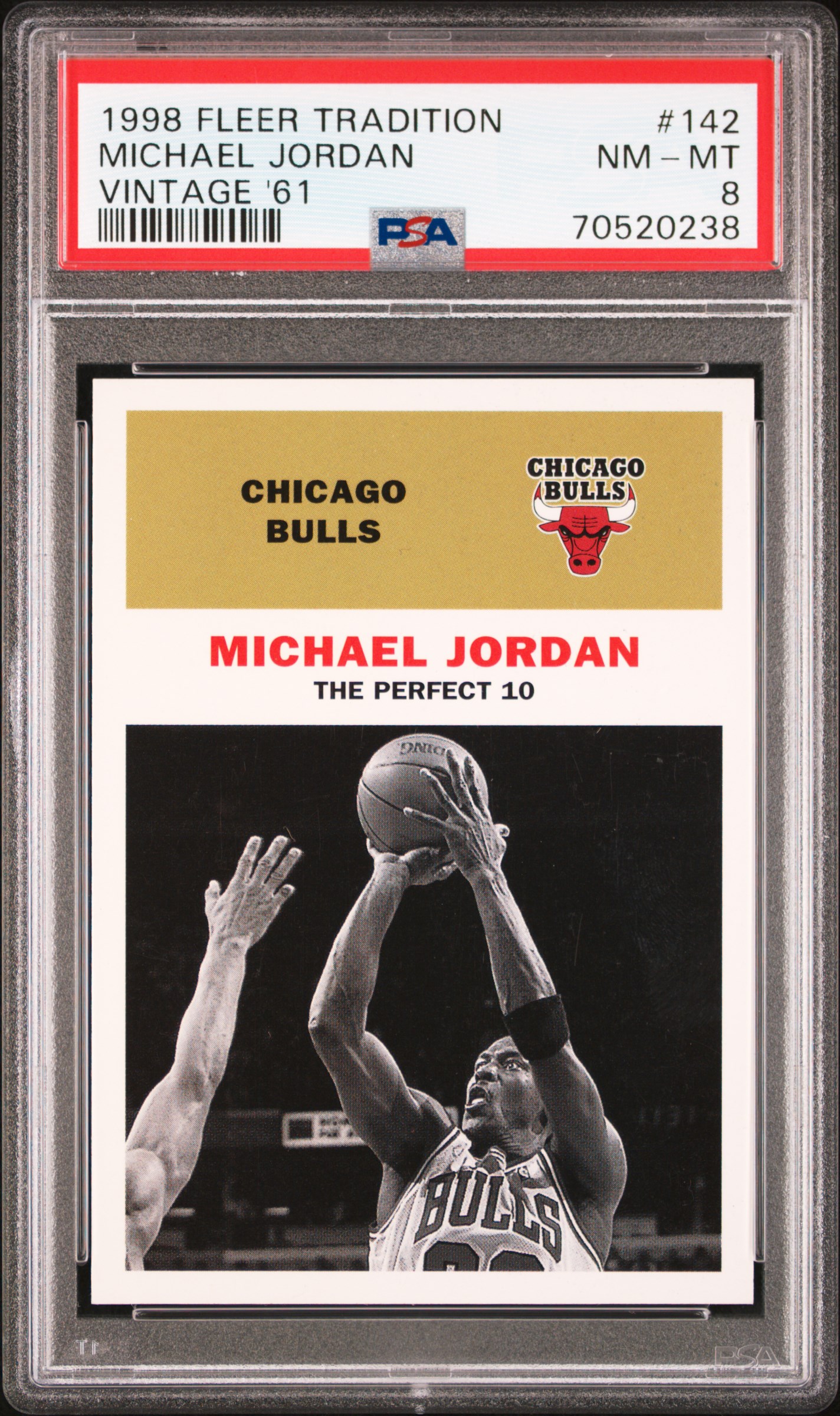 1998-99 Fleer Tradition Vintage '61 #142 Michael Jordan – PSA NM-MT 8