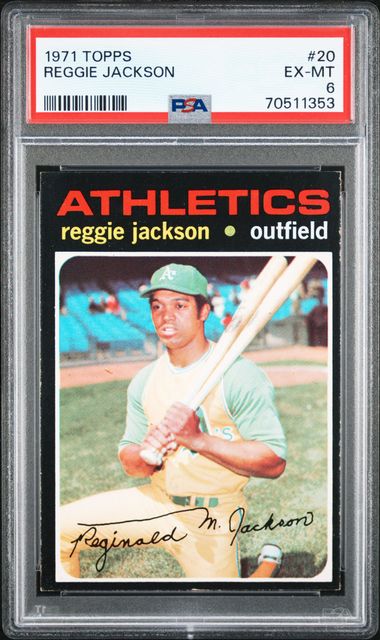 1971 Topps #20 Reggie Jackson EX 