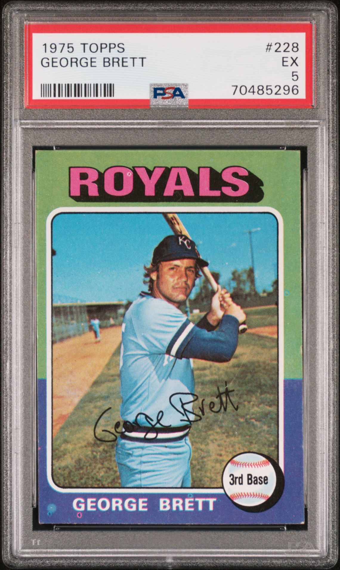 1975 Topps George Brett #228 Ex 5 front