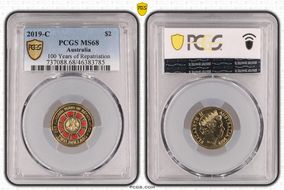 2019-C $2 100 Years of Repatriation Colorized MS68