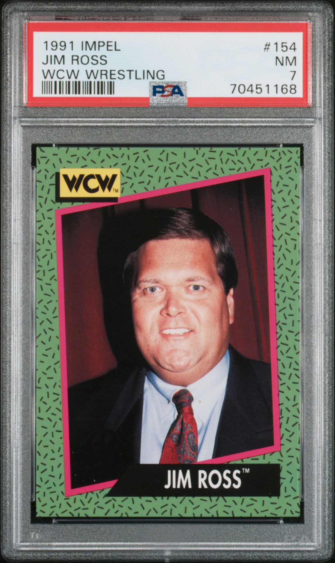 1991 Impel IMPEL WCW WRESTLING #154 Jim Ross front