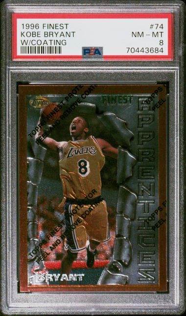 1996 Finest W/Coating #74 Kobe Bryant PSA 8 on Goldin Marketplace