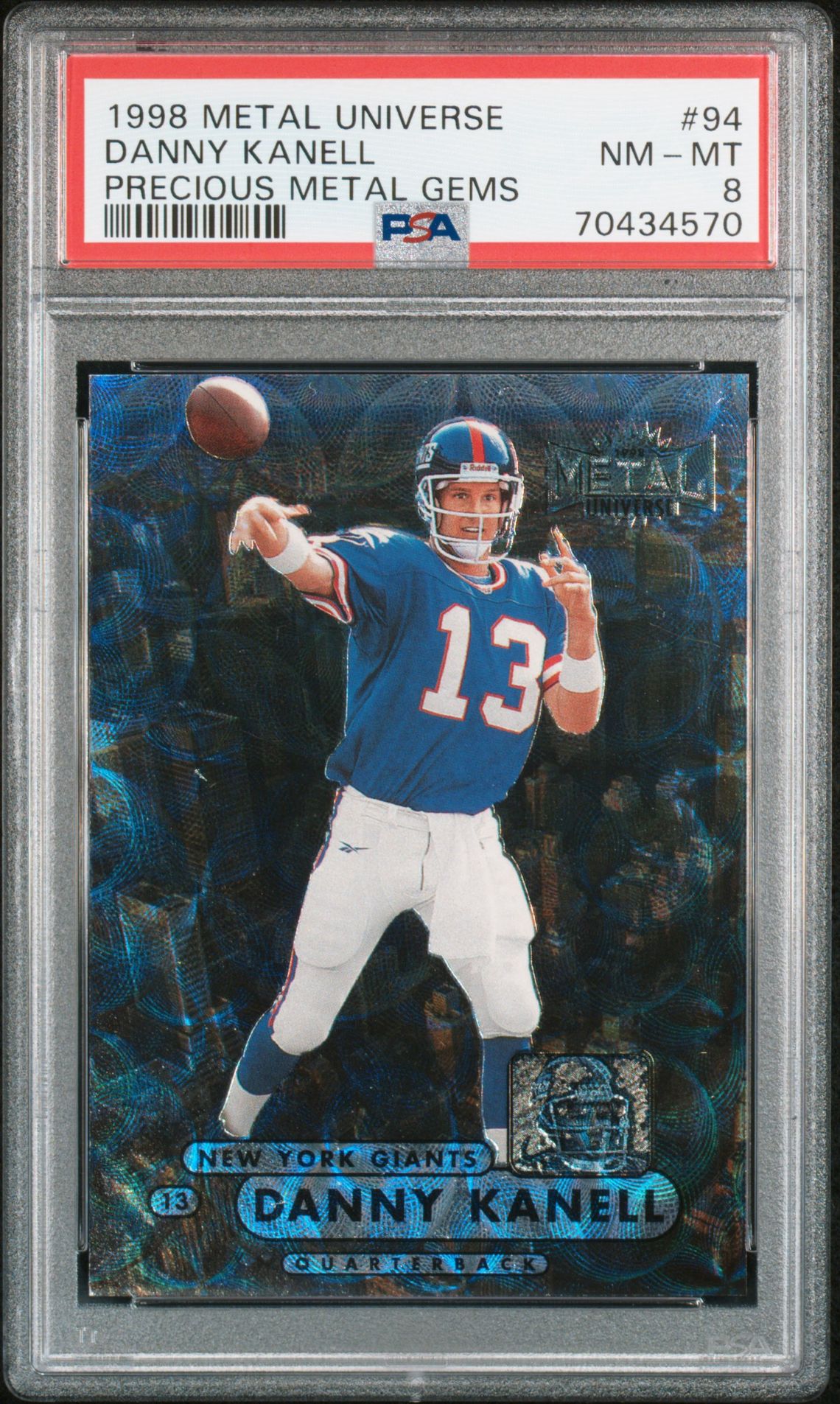 1998 Metal Universe Danny Kanell #94 (Precious Metal Gems) Nm-Mt 8 front