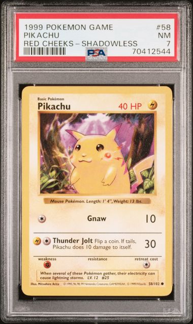 Pokemon 1st Edition Shadowless shops Pikachu